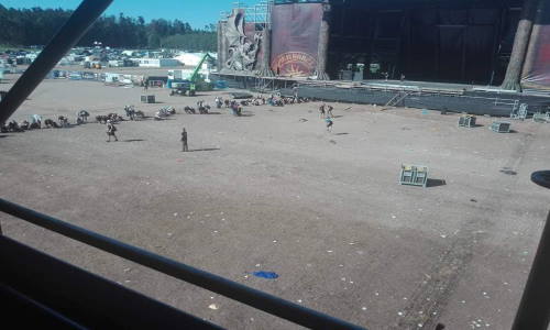 Cleaning up after the festival